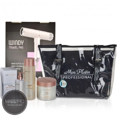 הילורן - ערכה לטיפוח שיער יבש וצבוע + מייבש שיער + תיק אופנתי